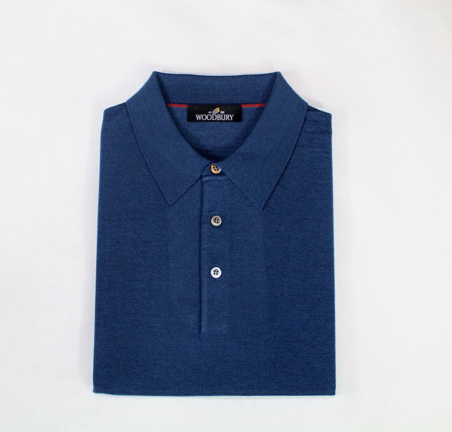 Wool polo collar sweater