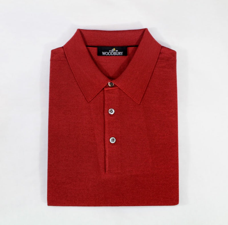 Wool polo collar sweater